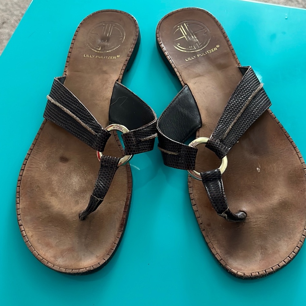 McKim leather sandals. Lilly Pulitzer size 8